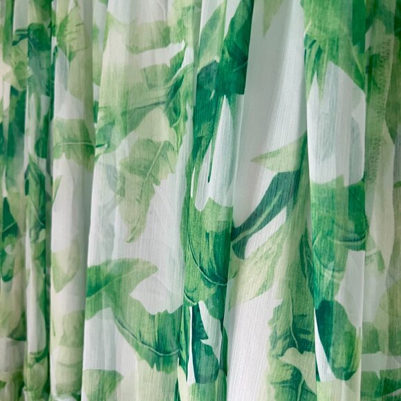 INA green floral gauzy dress - Size Large - Picture 8 of 10